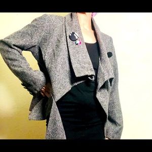 Ringspun Wool Blazer Tie Coat